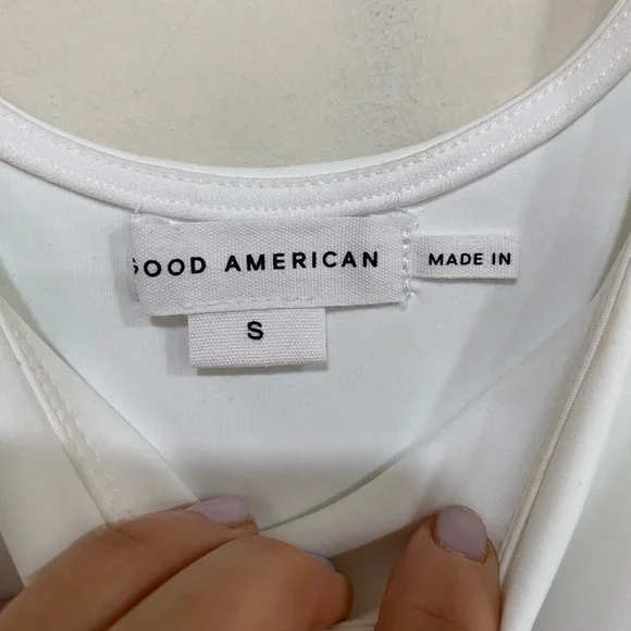 Good American Scuba Modern Tank Sculpting Bodysuit White Small NWT - Picture 6 of 10